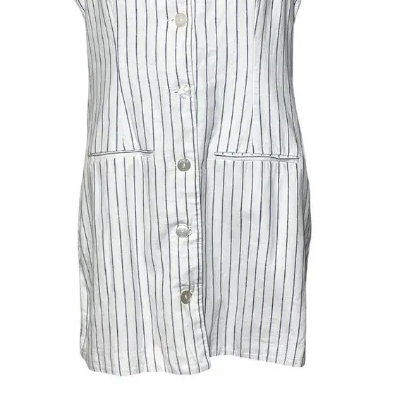 Abercrombie & Fitch SZ L Mara Linen-Blend Vest Mini Dress - Picture 4 of 8